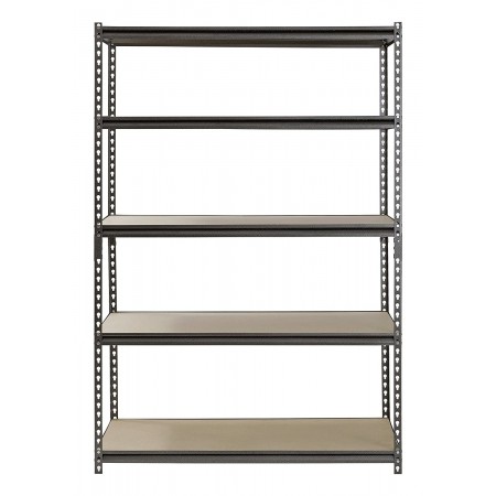 Mighty Rock Silver Vein Steel Storage Rack, 5 Adjustable Shelves, 4000 lb. Capacity, 72" Height x 48" Width x 24" Depth